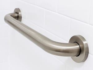Grab Bar on Tile Wall