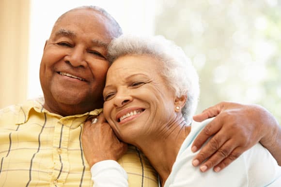 happy senior African-American couple