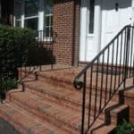 Outdoor steps railings